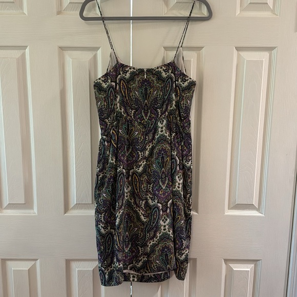 J.Crew Mardi Gras silk mini dress. Size 8. Good used condition. - Picture 4 of 5